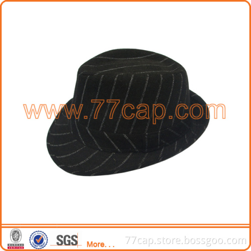 Best Sales Stripe Decorative Bowler Hats with Feather Manufactor